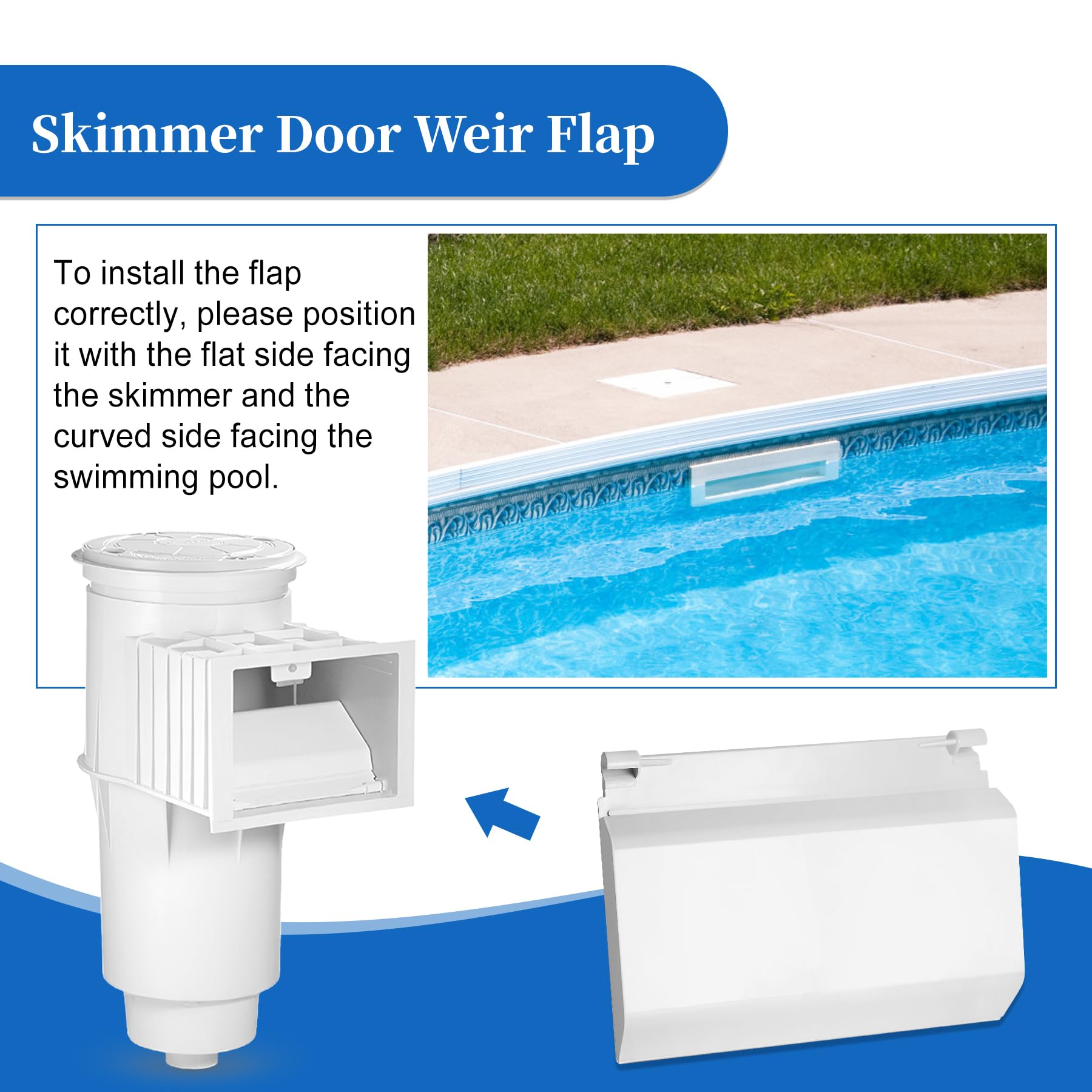 Pool Maintenance Parts Pool Skimmer Weir Door Replacement - 2-Pack ...