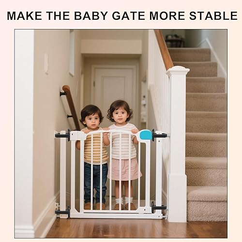 Miniatura 4 de 2 adaptadores de barandilla para puerta de bebé, accesorios de montaje sin taladro, kit de montaje universal para puerta de bebé, para barandillas