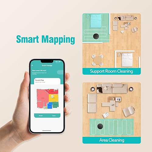 Miniatura 5 de X7 - Robot de limpieza láser inteligente con aspirador y trapeador, 5000 Pa, elimina eficazmente varias manchas difíciles, compatible con Alexa y