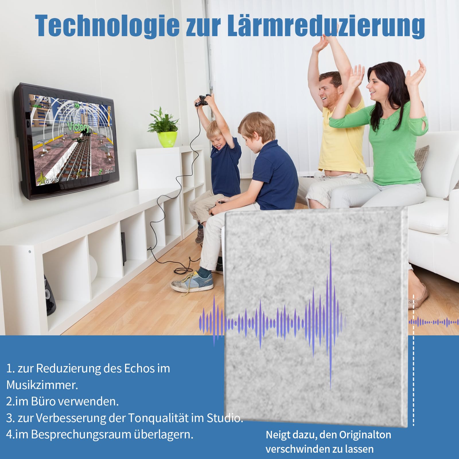 Lot De 12 Panneaux Acoustiques Insonorisants Auto-adhésifs Haute