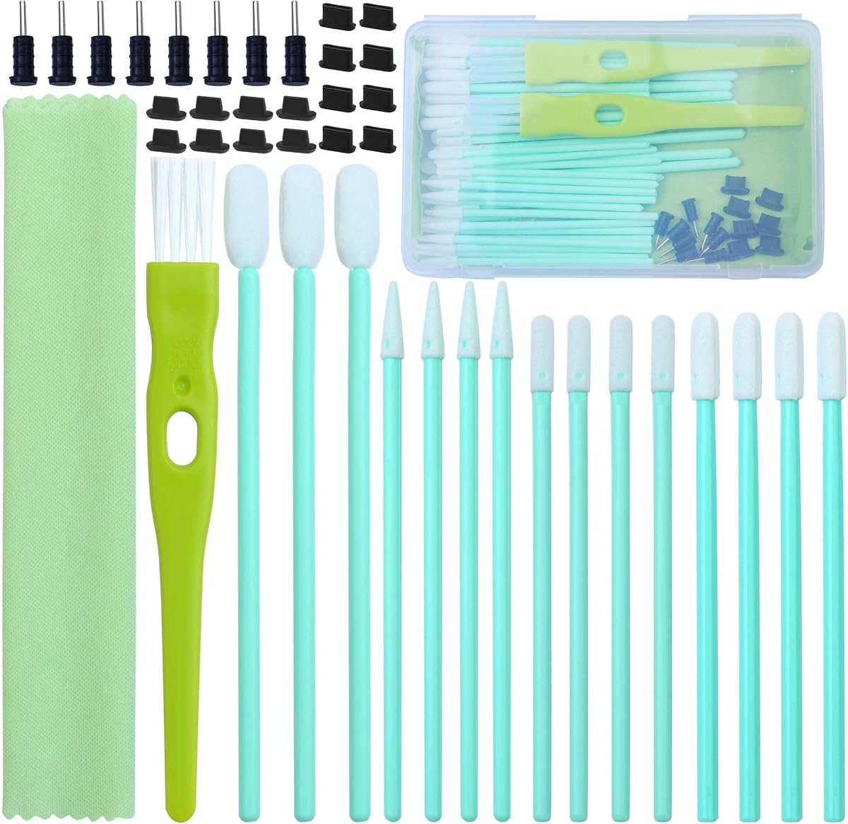 68 Pieces Cell Phone Cleaning Kit Brush Set USB Charging Port Type C Anti Dust Port Plug Set and Headphone Jack Cleaner Compatible with iPhone, iOS Android, Cell Phone, Electronics Cleaner