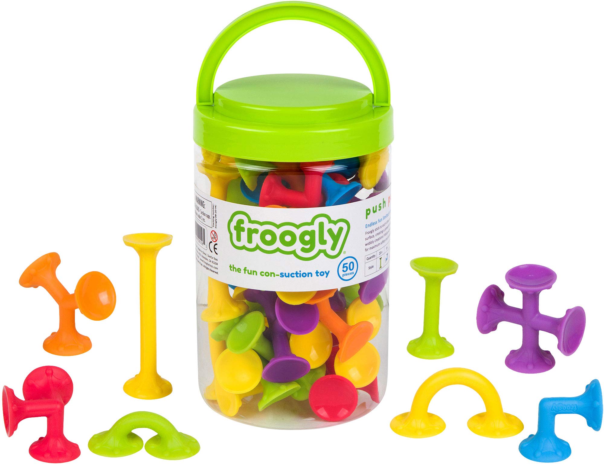 Froogz - 50 Piece Suction Toy Construction Set | Building Kit