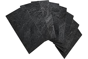 AULIGET 100 Piece Black Slate Peel and Stick Tiles for a Modern Kitchen Oasis