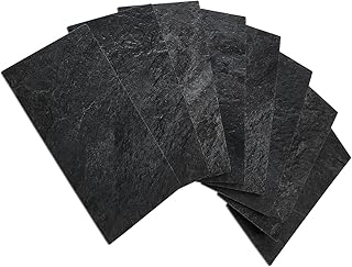 AULIGET 100 Piece Black Slate Peel and Stick Backsplash Wall Tiles, 3