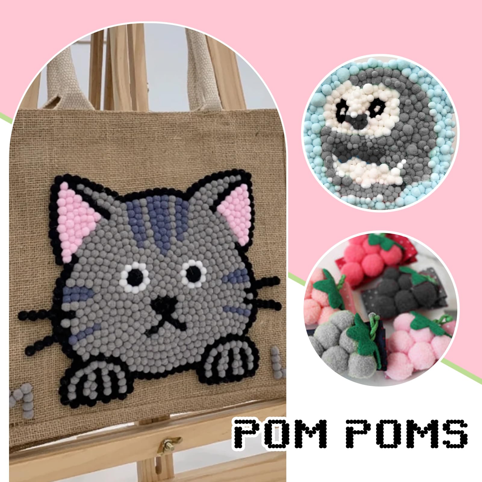 TOAOB 300 pcs Grey Pom Poms 20 mm Fluffy Pom Poms Fuzzy Pompoms Balls for DIY Crafts Decorations, 20mm - Image 4