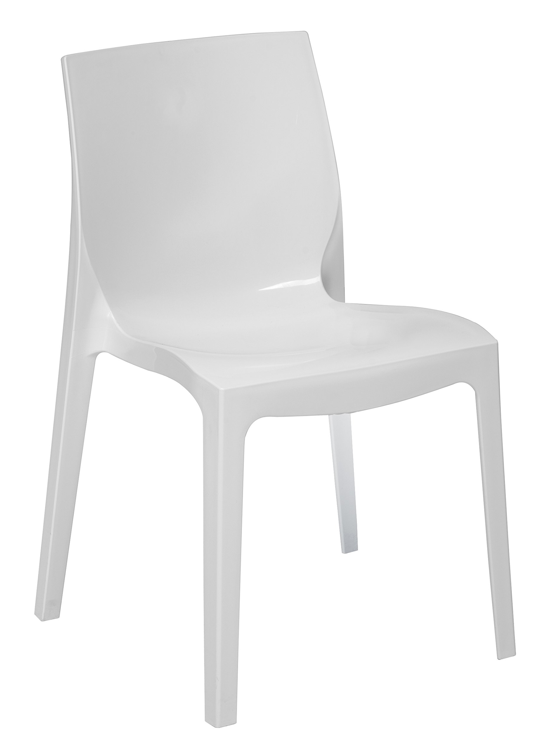 UP ON Nr.4 Sedia MOD. Ice Higlopp Bianco Lucido