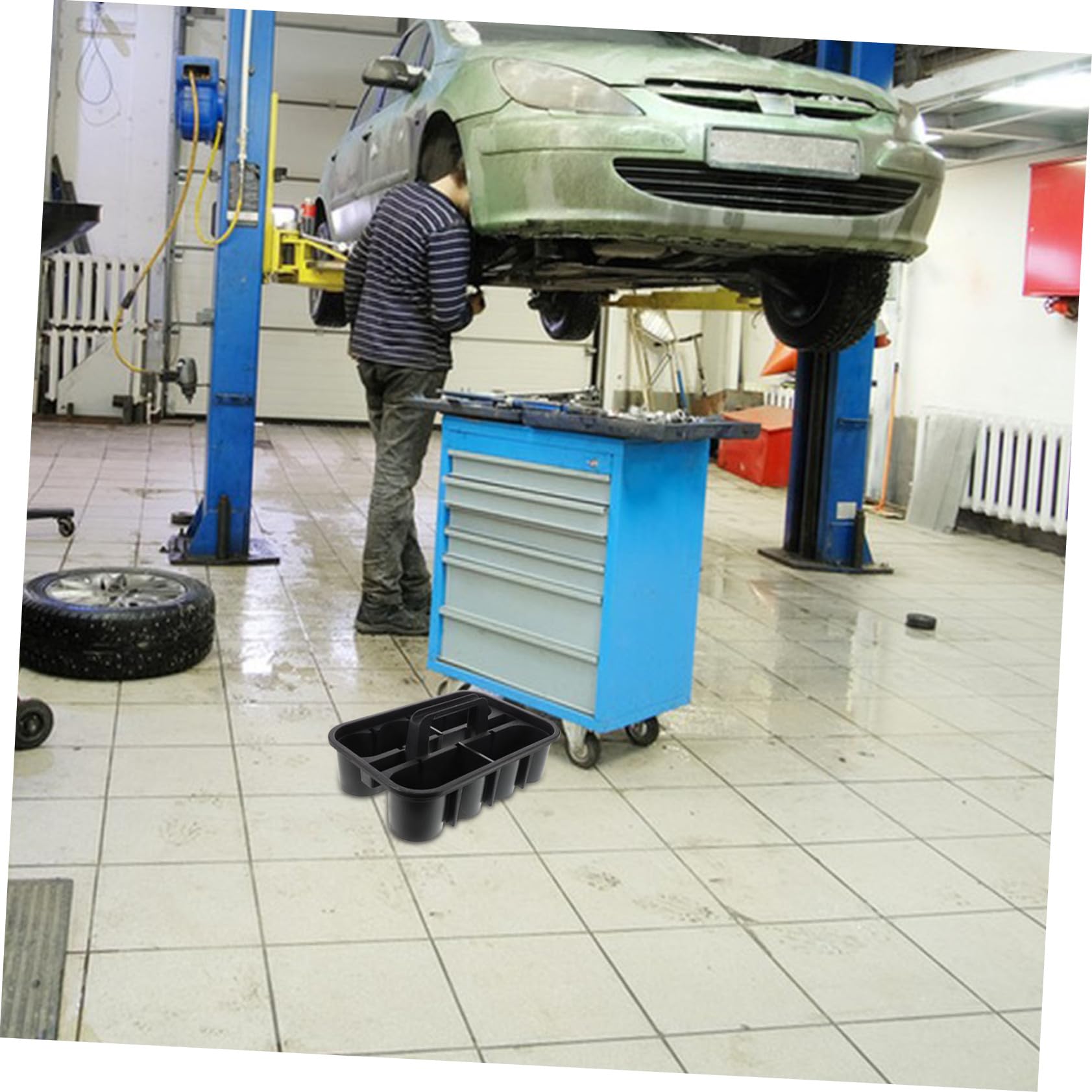 Cesta De Herramientas De Limpieza Del Coche Suministros De Lavado De Autos Cesta De Limpieza Soporte Para Botella De Spray Organizador De Coche Para Cosas De Bebe Grey Páginas