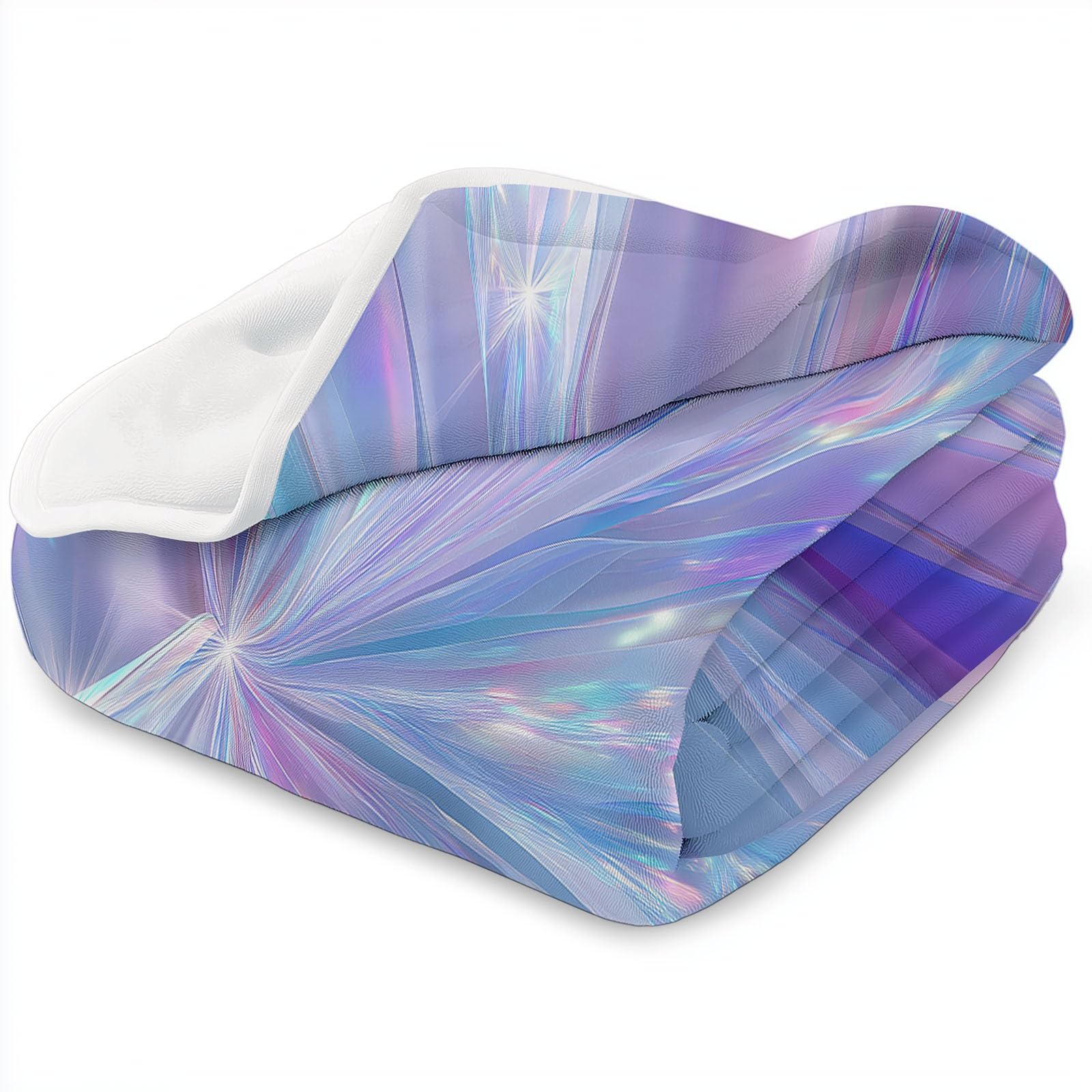 Genérico Manta de Franela de Forro Polar para Niños y Adultos 220 x 240 cm, Mantas para Sofa Estampado Futurista Elegante Artístico - Manta Azul Violeta Suave Cálida Transpirable Ligera