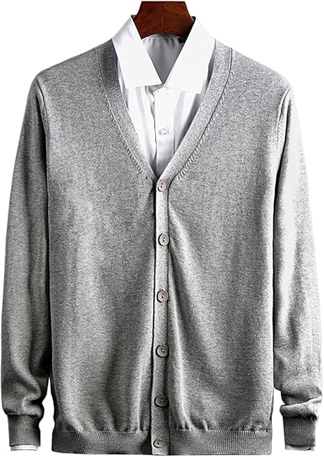 Amazon Okjcon カーディガン メンズ セーター Vネック 無地 ニット 綿 秋冬 おしゃれ カジュアル ビジネス 大きいサイズ カーディガン 通販
