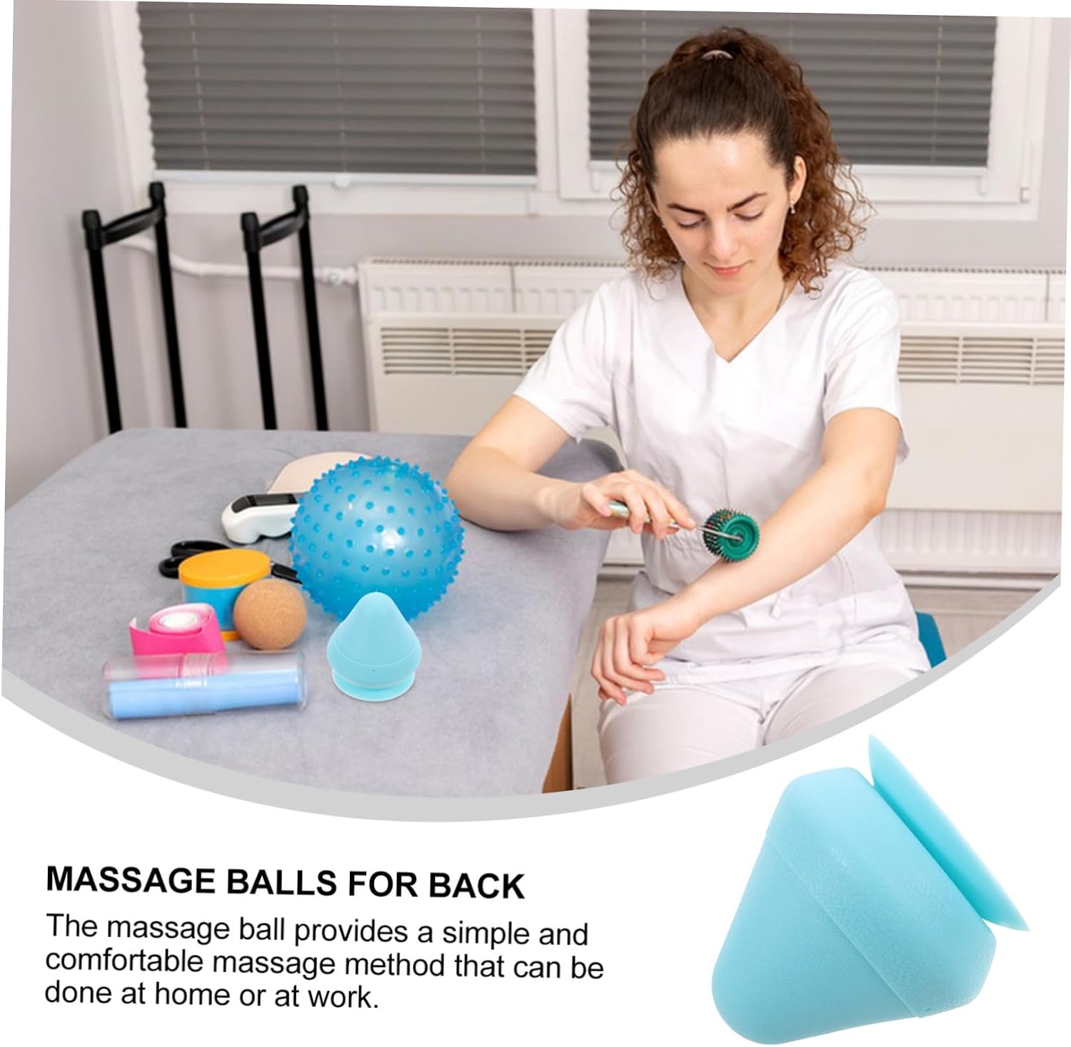 Portable Silicone Muscle Massage Ball with Suction Base for Neck Shoulder Back and Waist Relief Self-myofascial Release Tool for Deep Tissue Relaxation and Muscle Tension Release