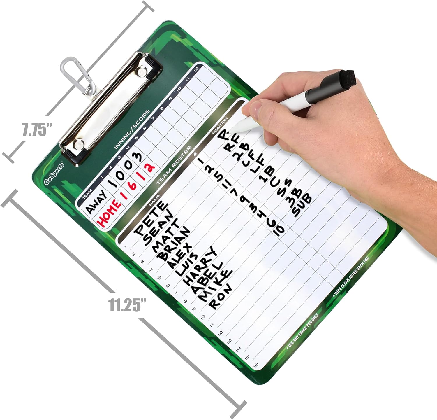 GoSports Premium Dry Erase Coaches Clipboards – Basketball, Baseball, Football, Soccer, Hockey, Volleyball, Lacrosse