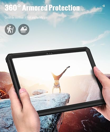 Miniatura 7 de MoKo Case Fit Samsung Galaxy Tab A9 Plus de 11 pulgadas 2023 (SM-X210X216X218), a prueba de golpes, cuerpo completo, resistente, con protector de