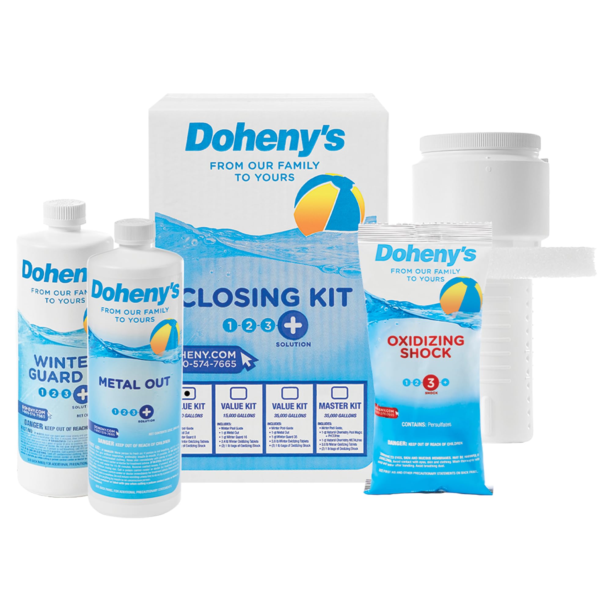 Sponsored Ad - Doheny's Ultimate Pool Closing Kit, Winterizing Chemicals for Above Ground Pools, Inground Pools, Prevents Stains, Rust, Scale, Algae, Treats up to 7,500 Gallons