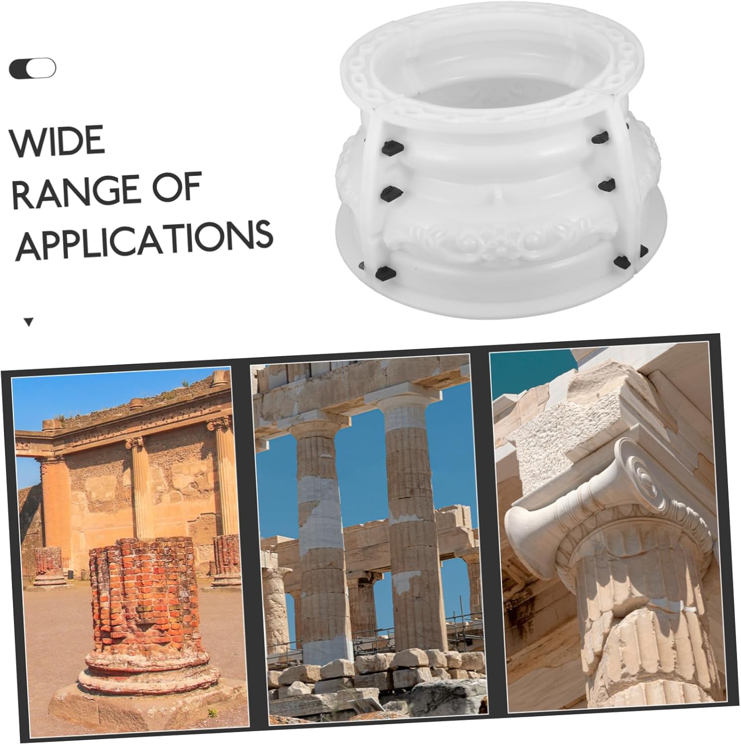 TOYANDONA Concrete Roman Column Base Mold Diy Roman Column Molds for Authentic Construction for Villas and Courtyards Durable and Easy to for Monuments and Structures