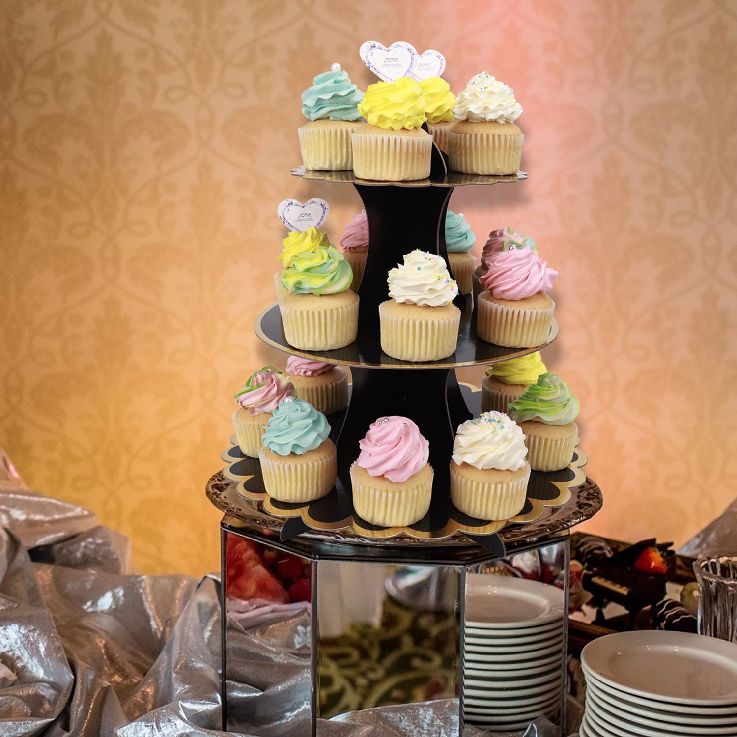 Présentoir À Cupcakes 3 Niveaux Carton Support De Petit