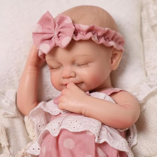 Miniatura 26 de BABESIDE Muñecas de bebé Reborn de silicona de cuerpo completo, 12 pulgadas (peso 3 libras) de silicona completa con peso realista, muñeca de bebé