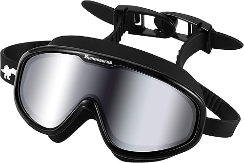 Gafas de natación, gafas de natación de moda, anti rayos UV, antivaho de marco ancho para adultos