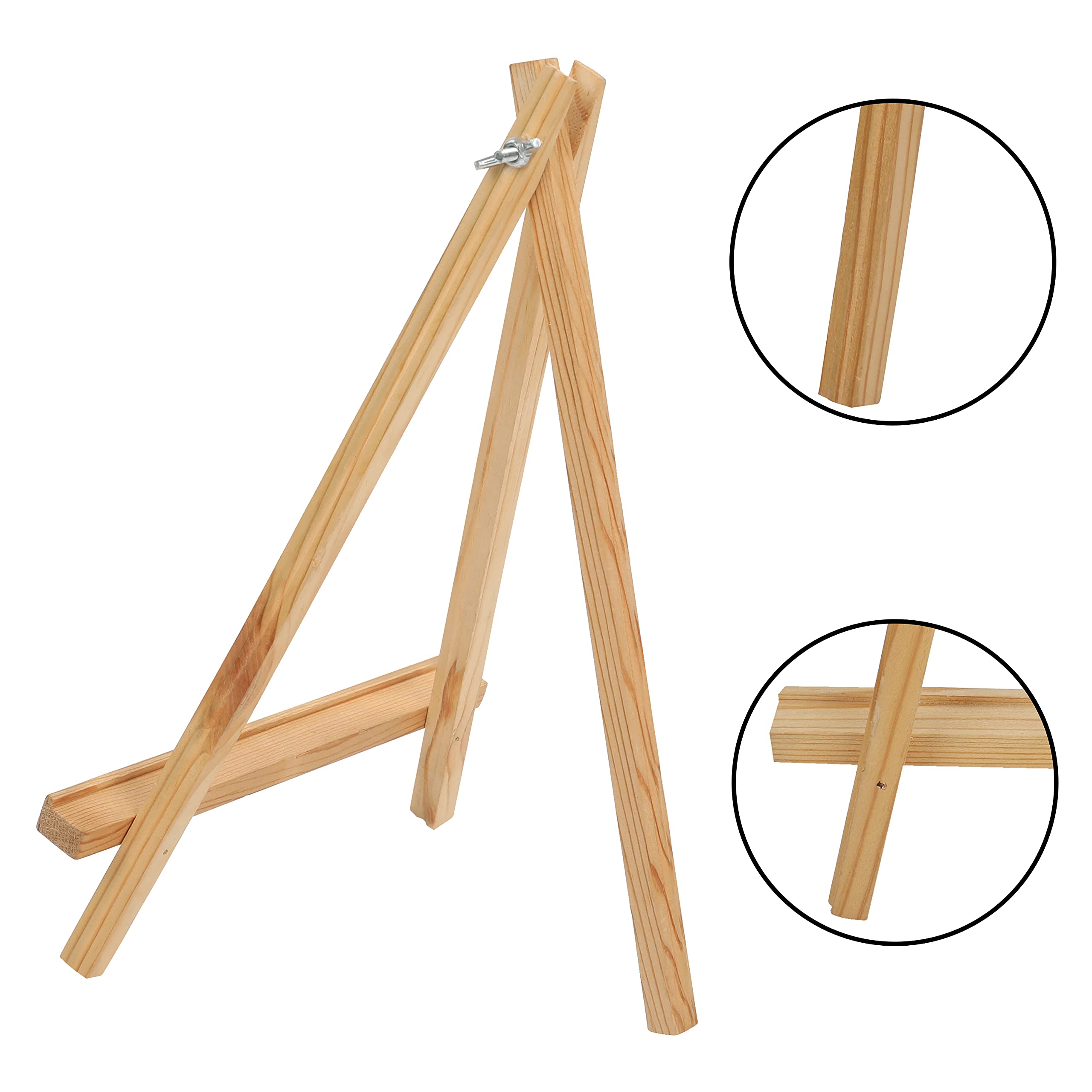 Belle Vous Wooden Tabletop Art Display Easel (8 Pack) 30cm/12 Inches