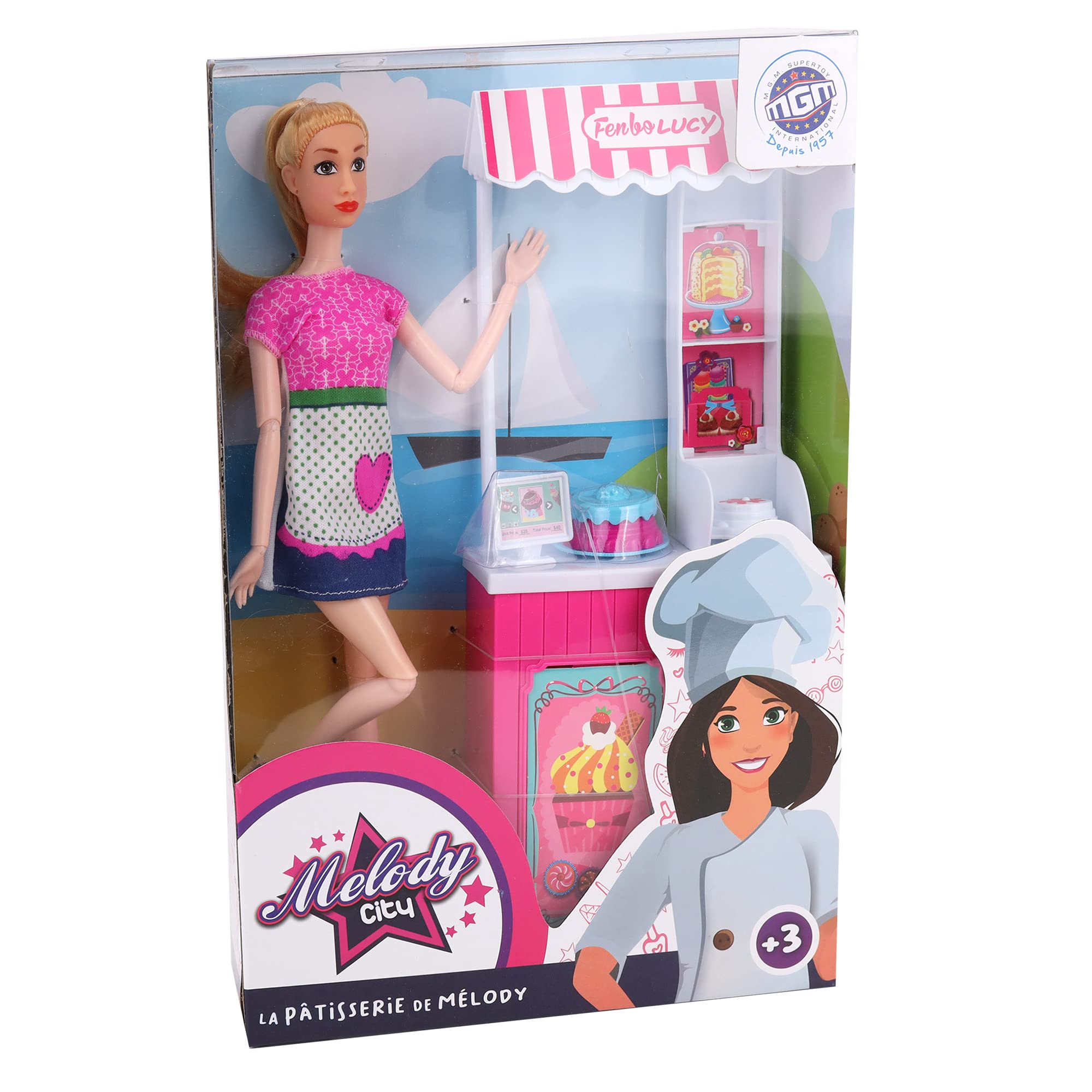 MELODY - Pacco di 6 Mini Bambole e i Suoi Accessori - Melody City - Bambola Manichino - 010983PA - Modello Casuale - Plastica - Statuetta - Doll - Per Bambini - Compleanno - A Partire dai 3 anni