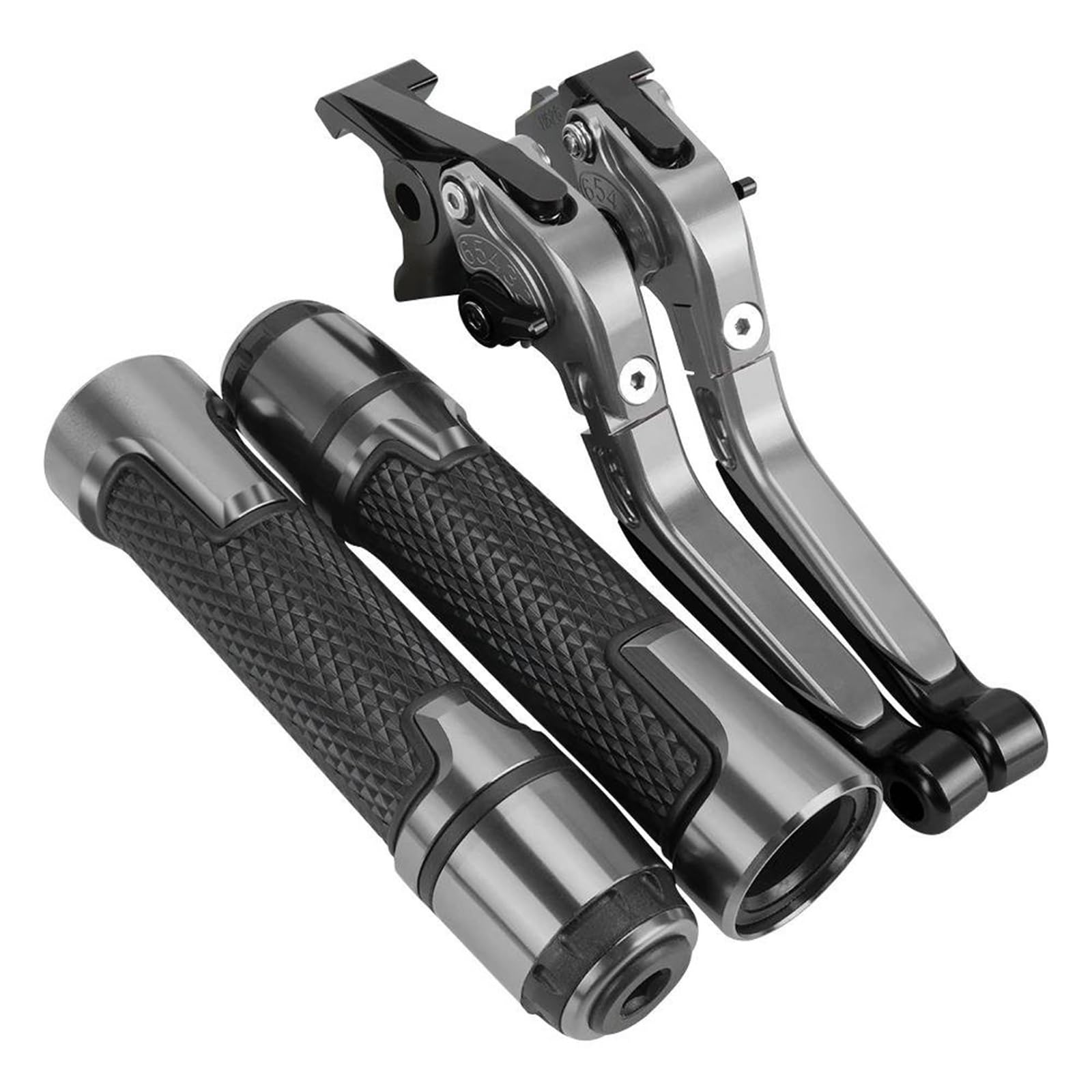 GQUIKGW Replace Brake Clutch Levers Motorcycle Parts Handles Adjustable Folding Extendable for Y-AMAHA FZ600 FZ 600 1987 1988 1989(Black5)