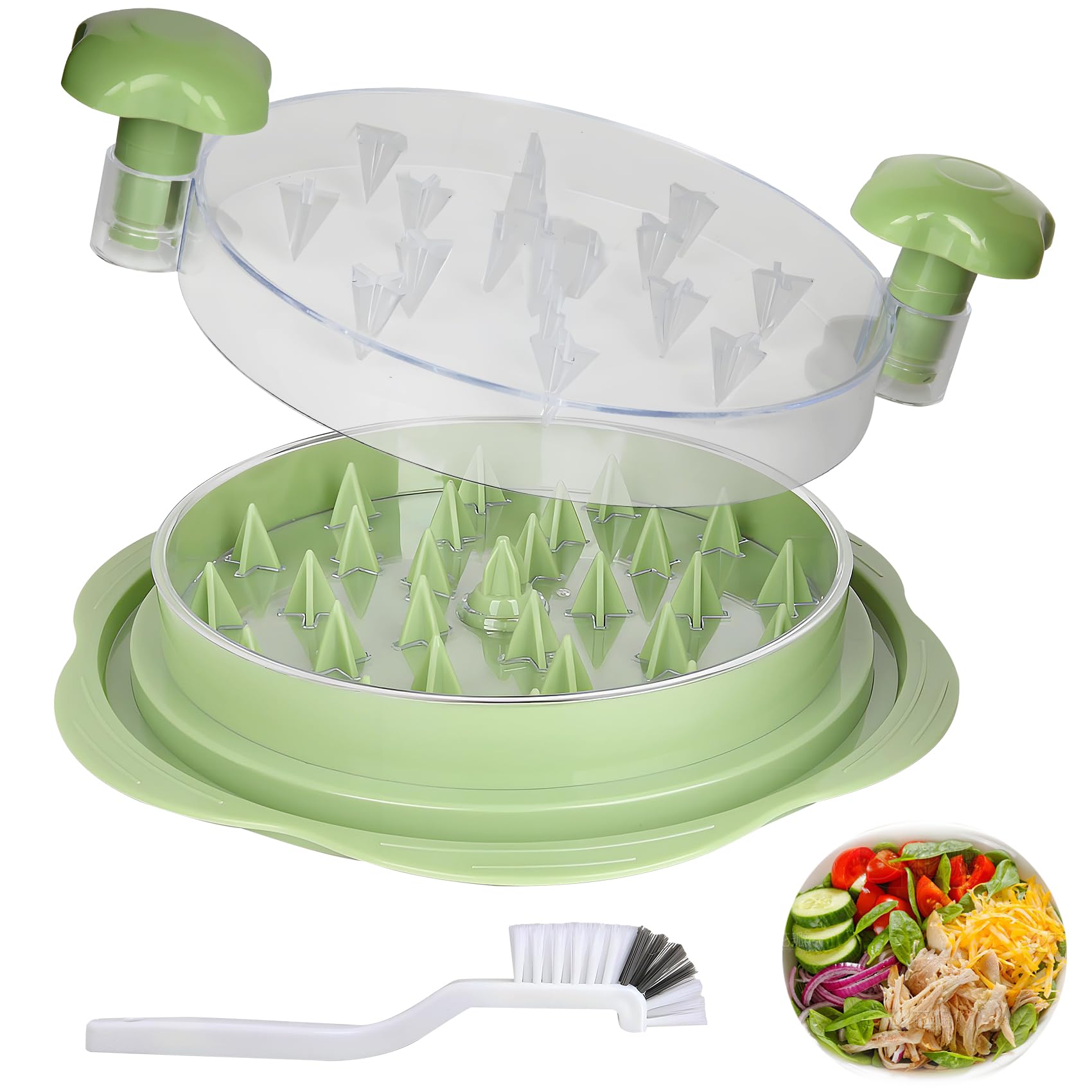 DOUNIWAN Chicken Shredder Large Chicken Breast Shredder Tool Twist with Brush,Visible Meat Shredder Machine for Pork Beef Chicken,Anti-Slip Strip Cooking Tools,BPA Free,Great Kitchen Gadgets