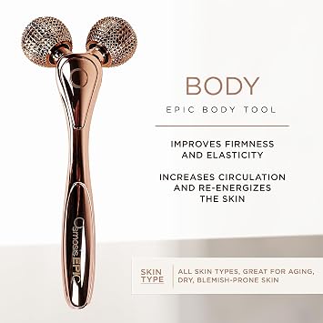 Osmosis EPIC Body Copper Roller Skin Tool, Firms & Smooths, Anti-Aging