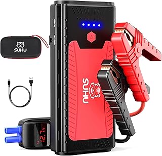 SUHU Car Jump Starter, 1500A Peak Car Battery Jump Starter (Up to 7.0L Gas and 5.5L Diesel Engine), 12V Jump Starter Battery Pack, Battery Jumper Starter Portable with 3-Mode Light & 5 Charge Ports