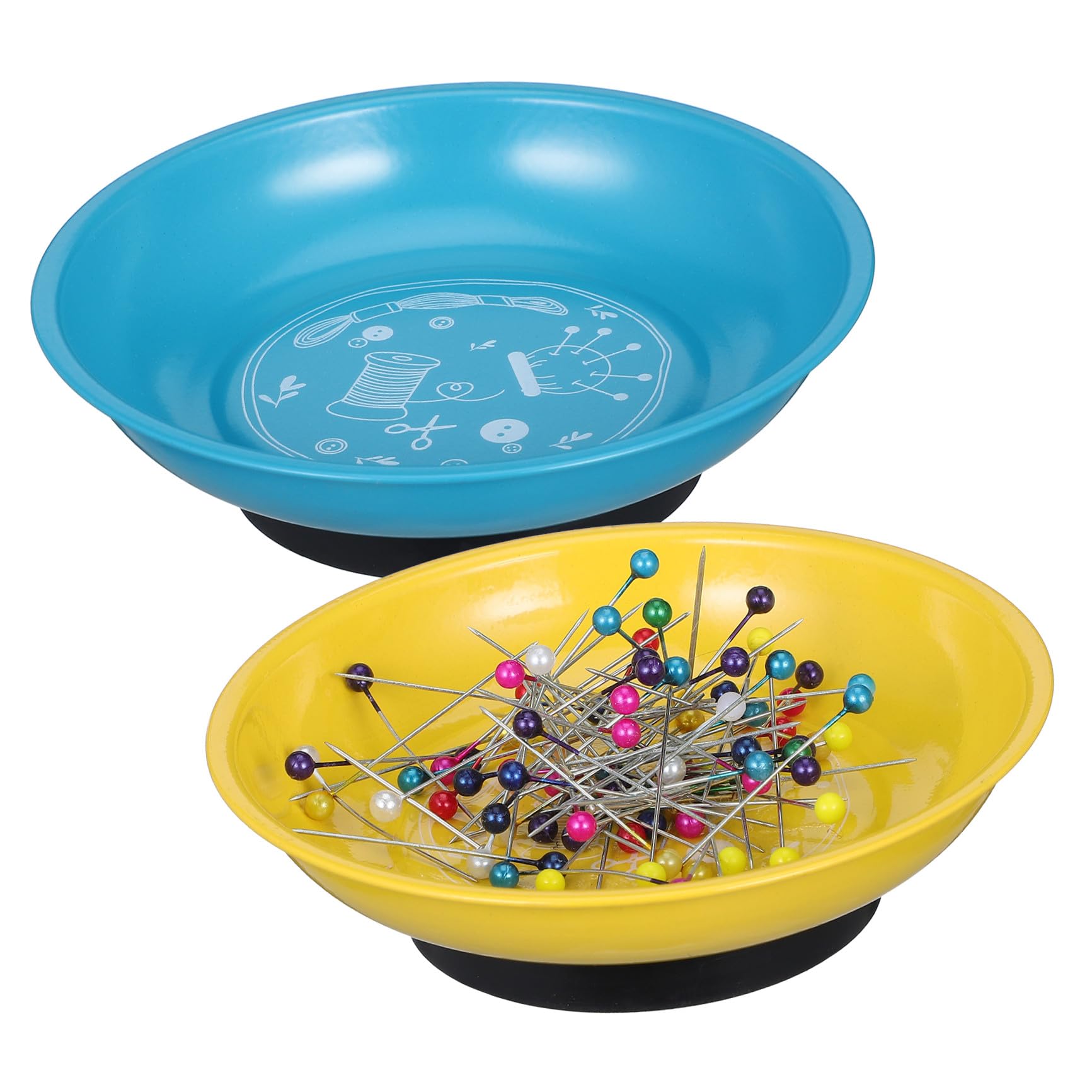Alipis 2 Pezzi Porta Aghi Magnetico a Forma di Ciotola in Acciaio Inossidabile, Organizer per Spilli per Accessori per Cucito e Progetti di Sartoria