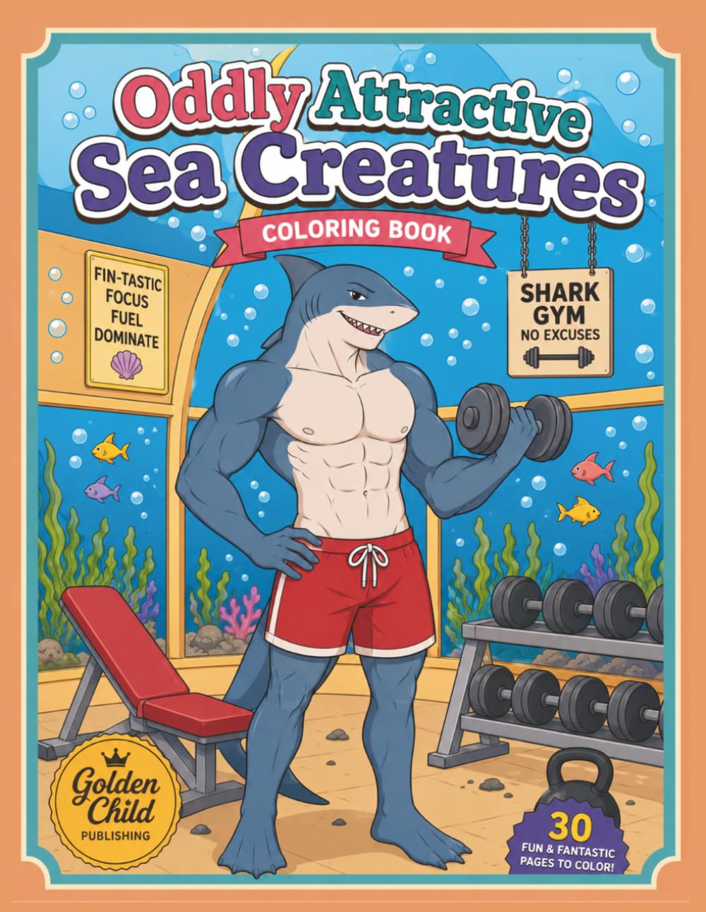 Oddly Attractive Sea Creatures: A Bold and Easy Coloring Book Featuring Charming Ocean Animals, Cute Underwater Characters, and Whimsical Sea Life for Relaxation and Fun