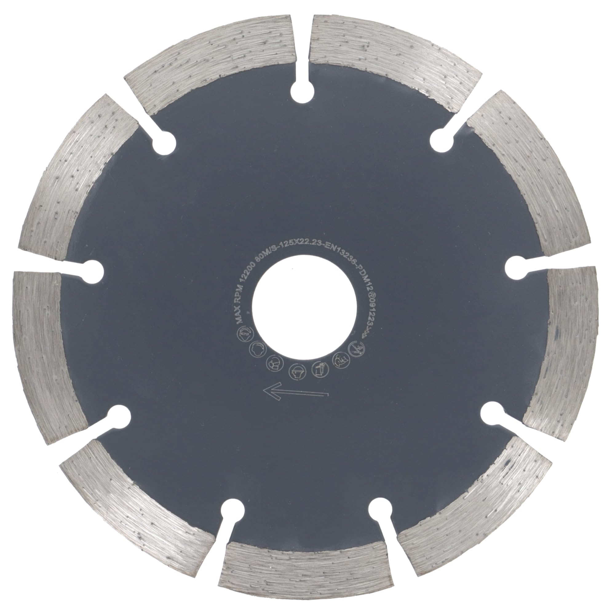 PRODIAMANT Lot de 2 disques à tronçonner diamantés universels 125 x 22,2 mm Béton, pierre, brique 125mm Disque diamant 10mm Segment - 4