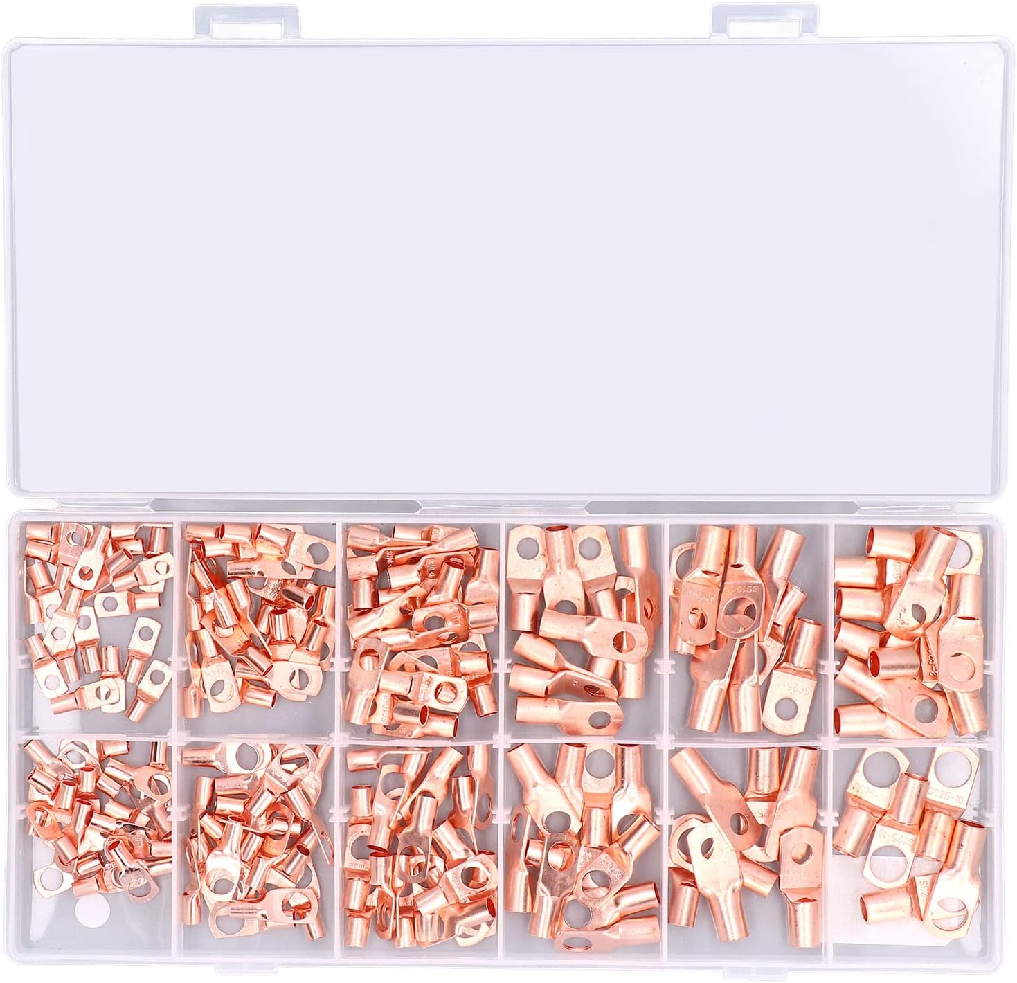 Set 170 Terminali Batteria In Rame | Per Cavi AWG4-12 | Connettori Ad Anello | Per Auto, Solar - Foto 4