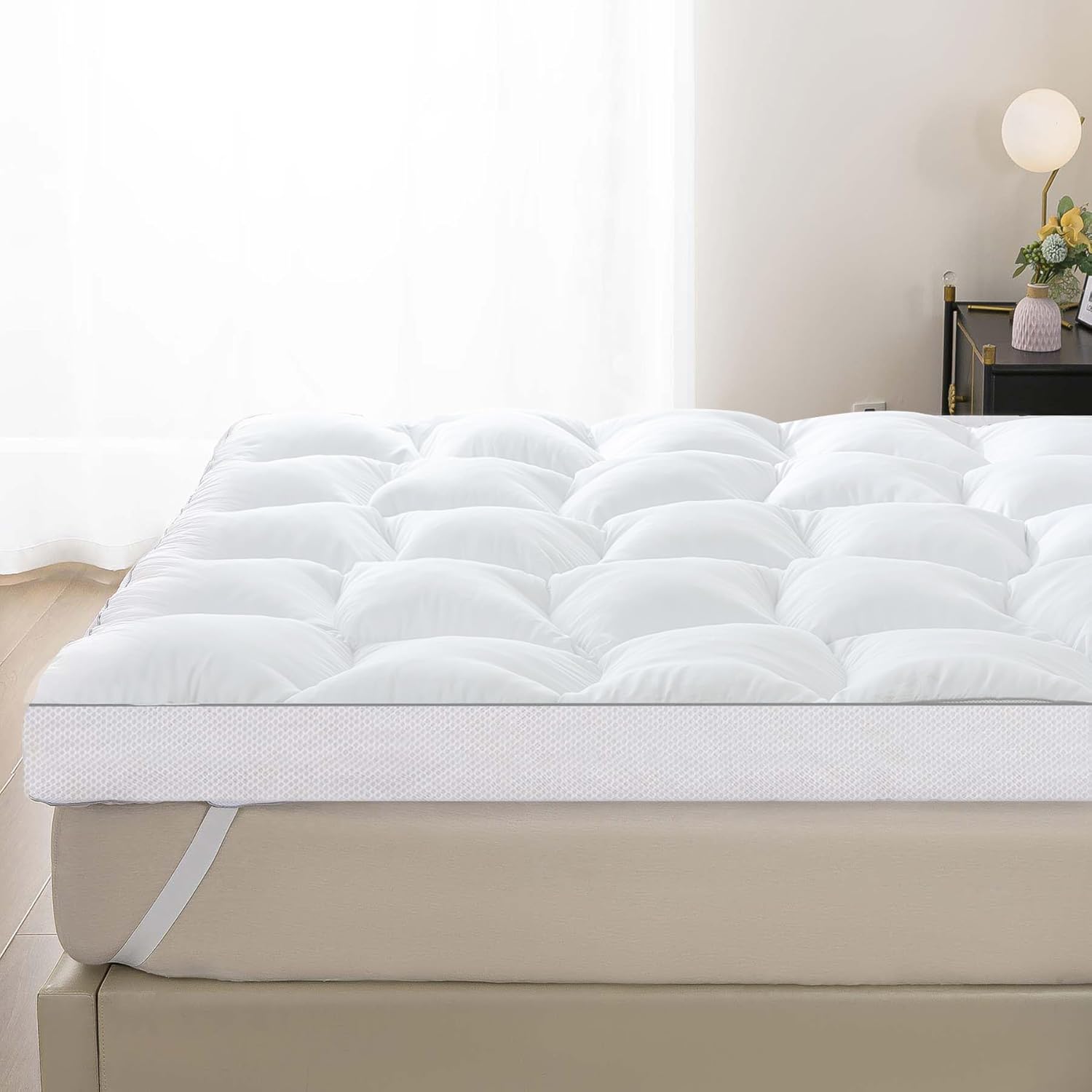 SHOUREN Memory Foam Mattress Topper Queen Extra Soft Pillow Top Bed Topper for Back Pain Relief Fluffy Shredded