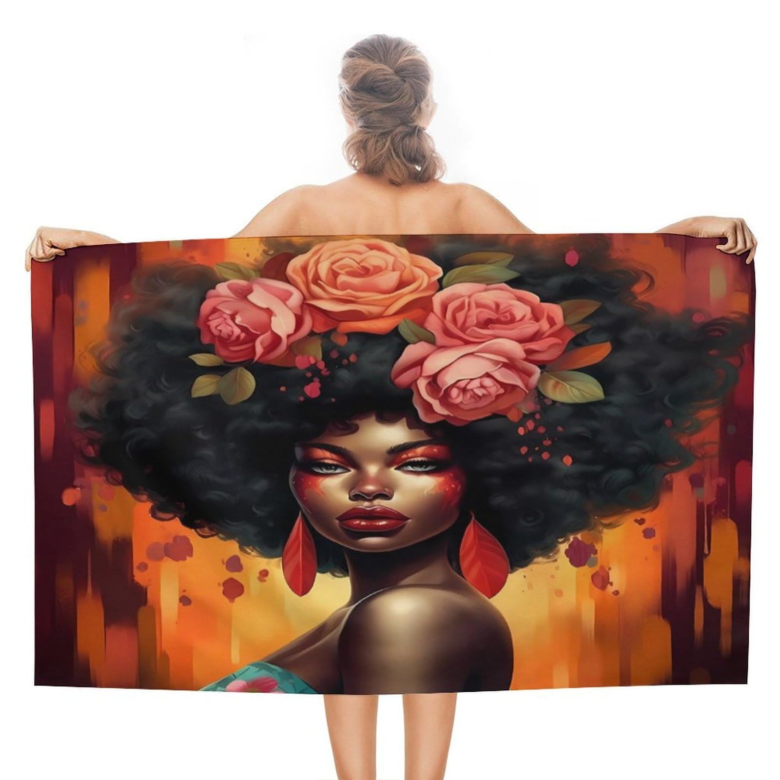 TXFBTRFSA African American Women Soft Bath Towel for Bathroom Shower Towels Travel for Women Men