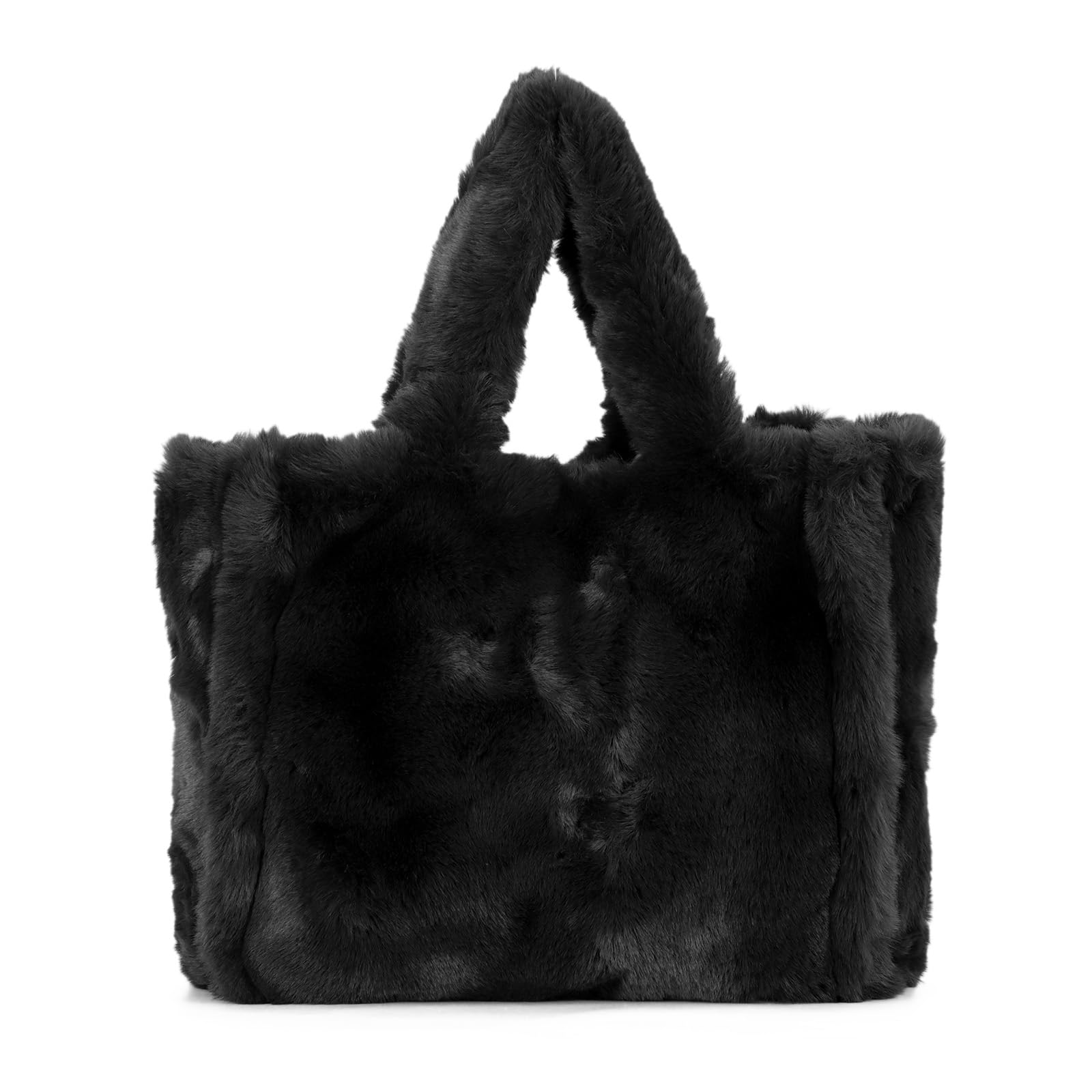 Dokurry Fluffy Tote Bag Large Fur Purses for Women Winter Fu