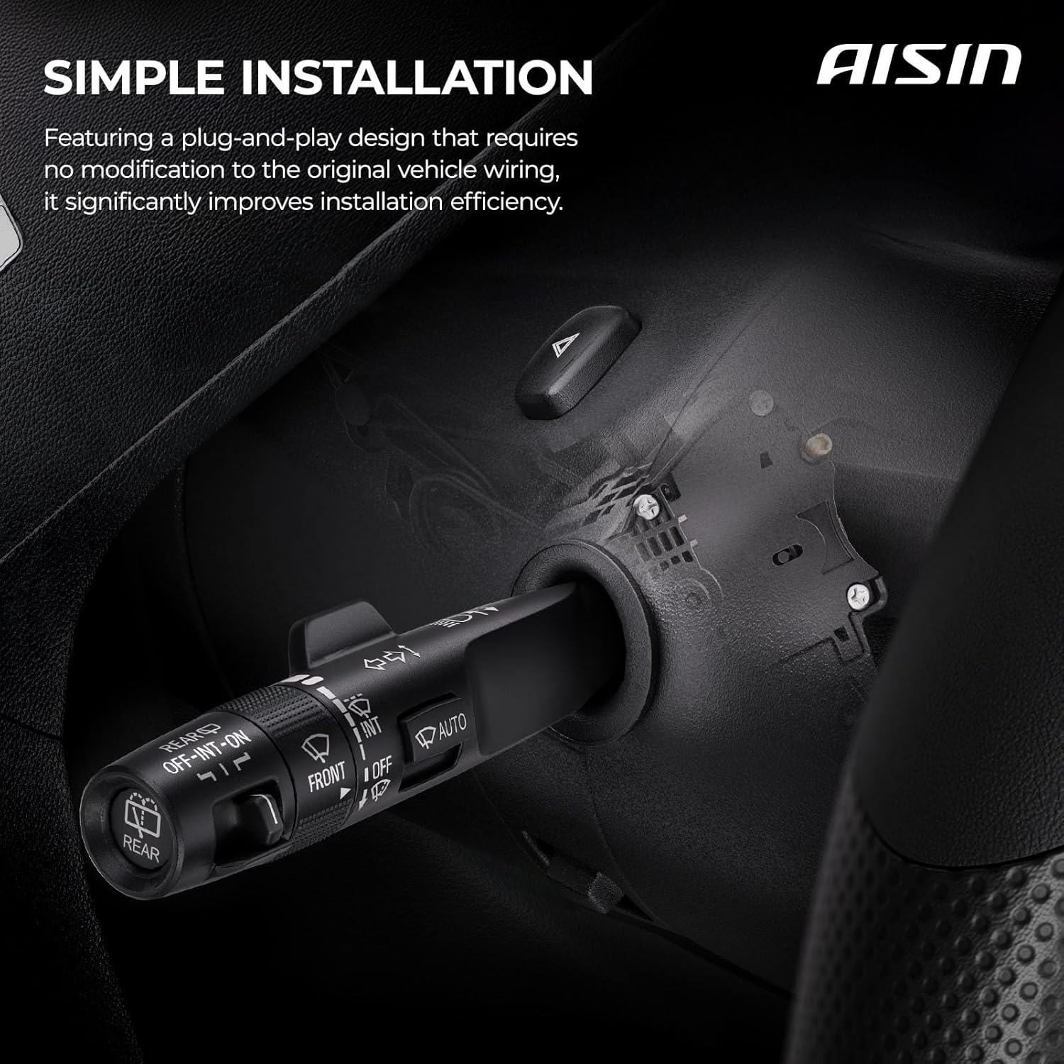AISIN AFTERMARKET TSSHY-00103 Turn Signal Switch - Compatible with Hyundai Elantra 2013 - with Fog Lights Operator