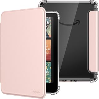 MoKo Case for All-new 7" Kindle Paperwhite 12th Generation 2024&Kindle | Ultra Clear Soft Flexible Transparent TPU Back Cover Light Shell with Auto Wake/Sleep