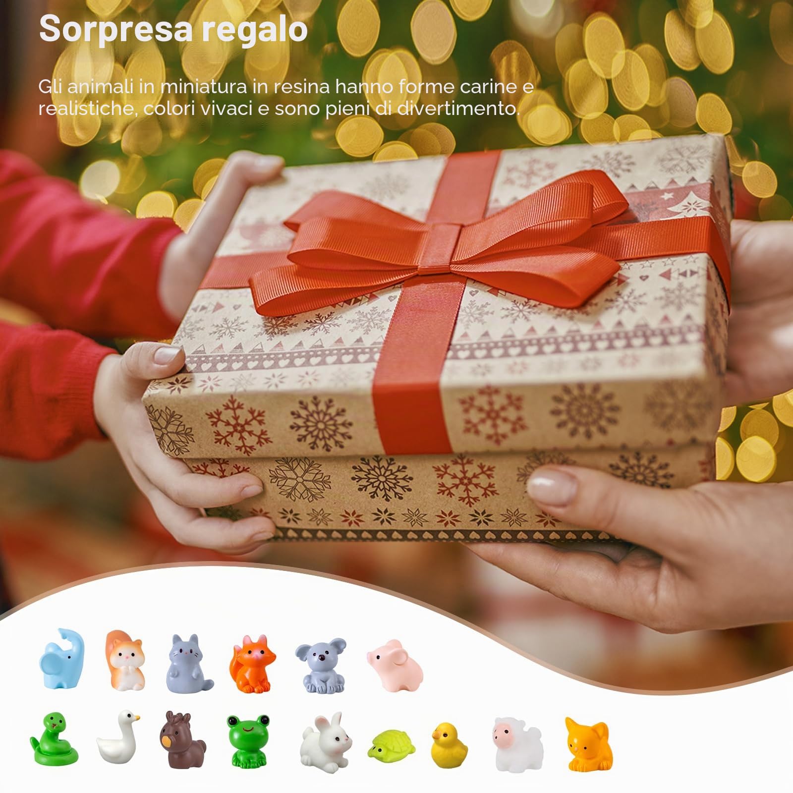 30pcs Animali in Resina, Casa Decorazione Fai da Te, Mini Fiocchi Decorazione Giardino, Micro Paesaggio (15 Stili)