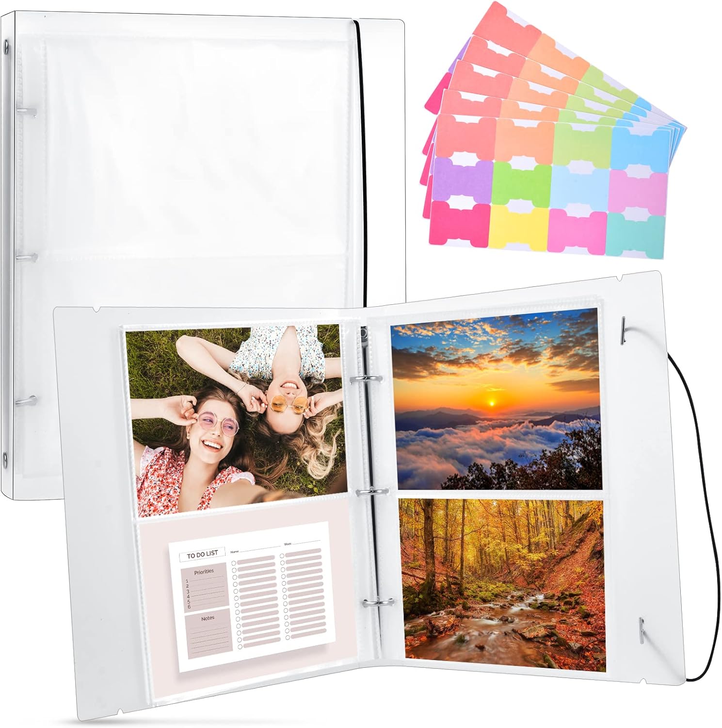 4x6 Index Card Holder Binder for 3 Ring Binder 100 Cards