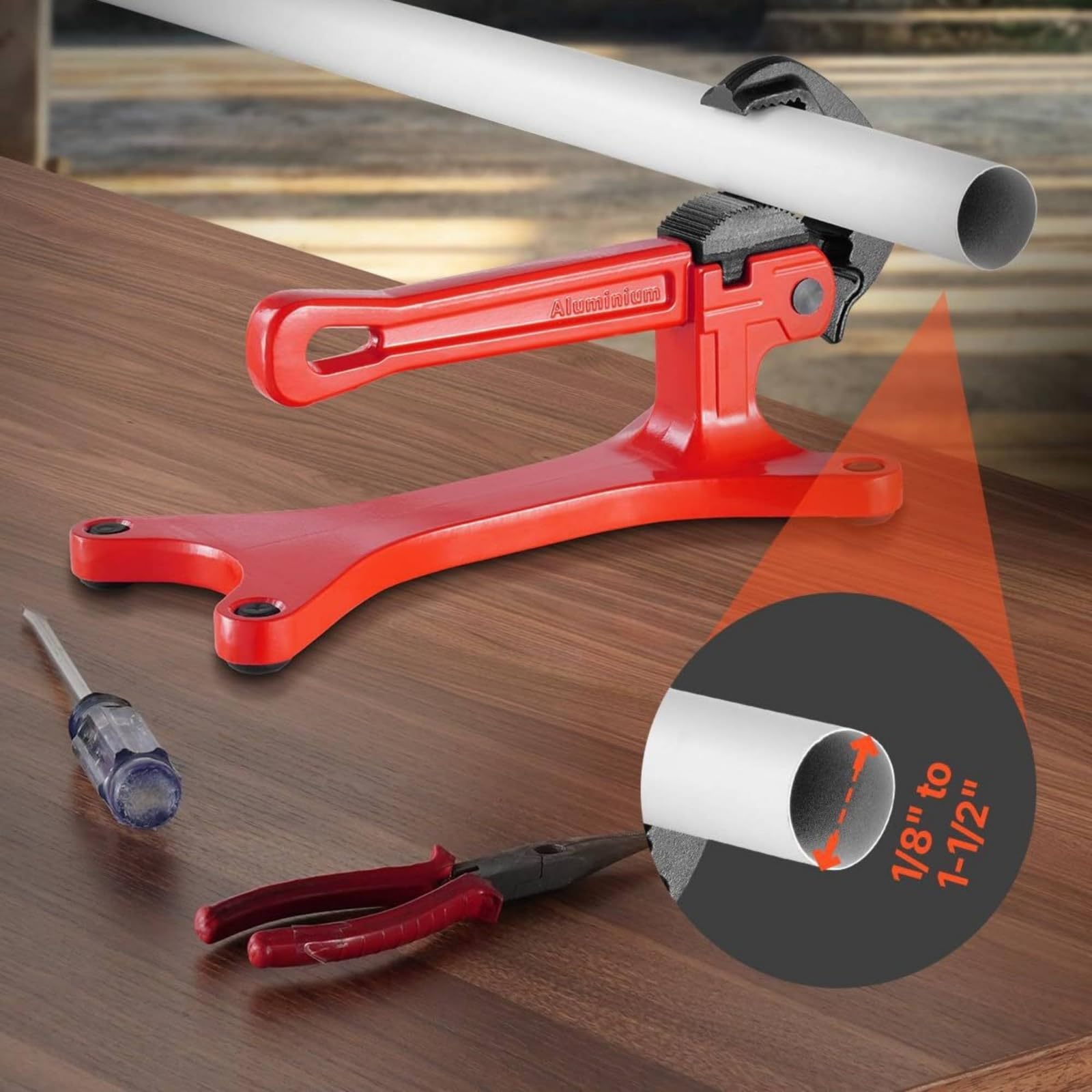 Morsa da Banco Antiscivolo Morsa con Ganasce Zigrinate Rinforzata Utensile per Artigiani, Garage