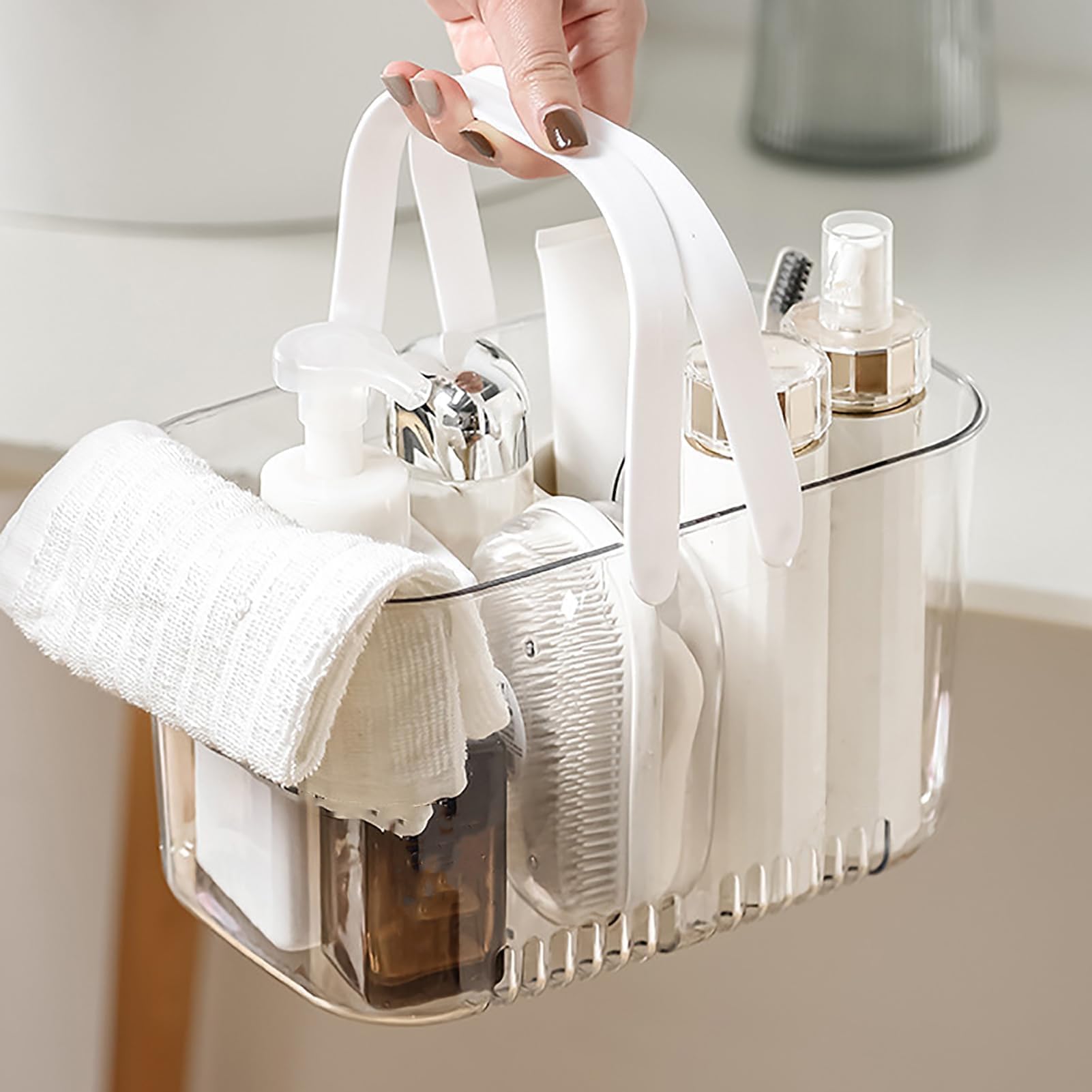 Cestino Portaoggetti in Plastica Per Doccia, Cesto Caddy Doccia, Drenaggio Cavo Contenitore Per Articoli Toeletta, Portatile Cestino Portaoggetti Per La Lavaggio Lavatura Doccia Il Bagno