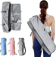 Tumaz Yoga Mat Bag: Padded Adjustable Strap, Fits 26" Mats, 3 Pockets, G-Hook Closure - Lightweight Durable for Yoga Pilates Fitness