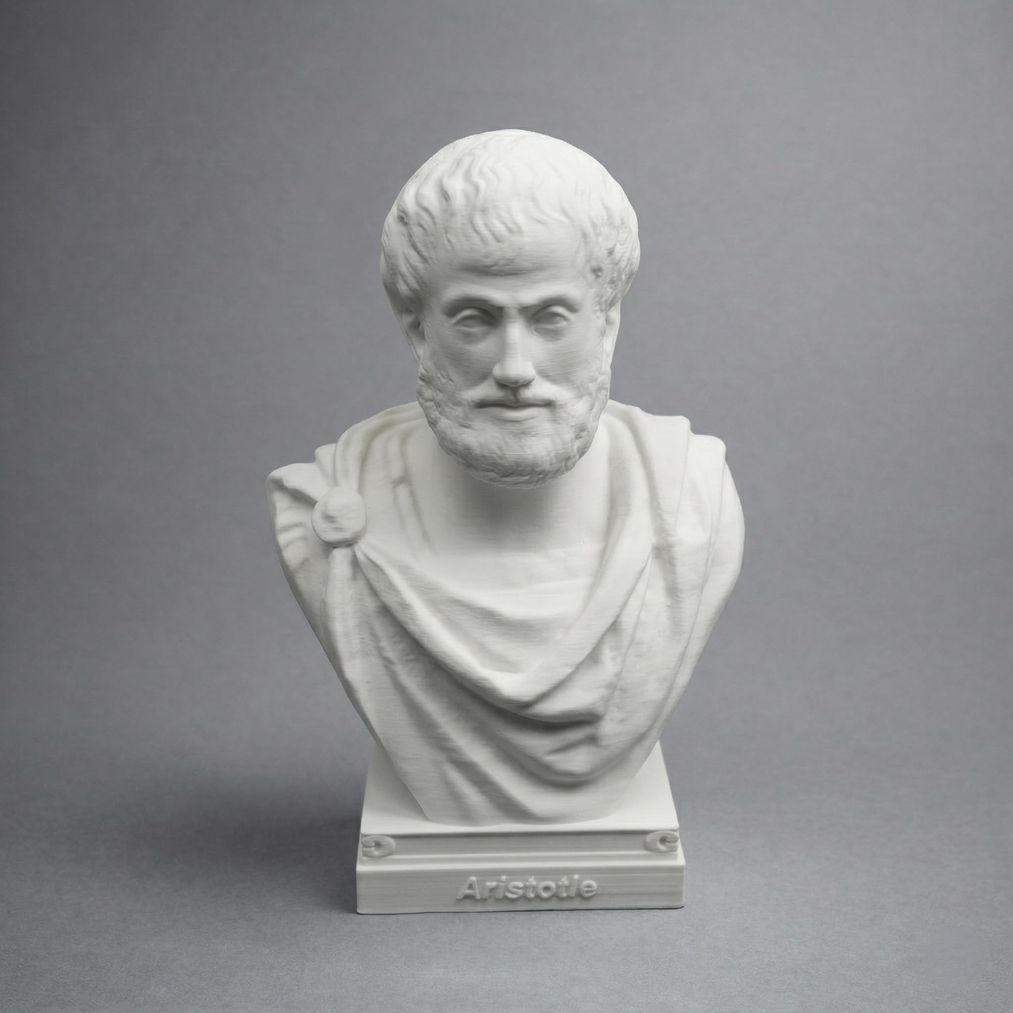 Greek Philosopher Socrates Aristotle Plato Bust Historical Statue Head Sculpture Home Decor Collectible Figurine Desk Table Top Memorabilia (Aristotle, 6" Hx4 Wx3 D)