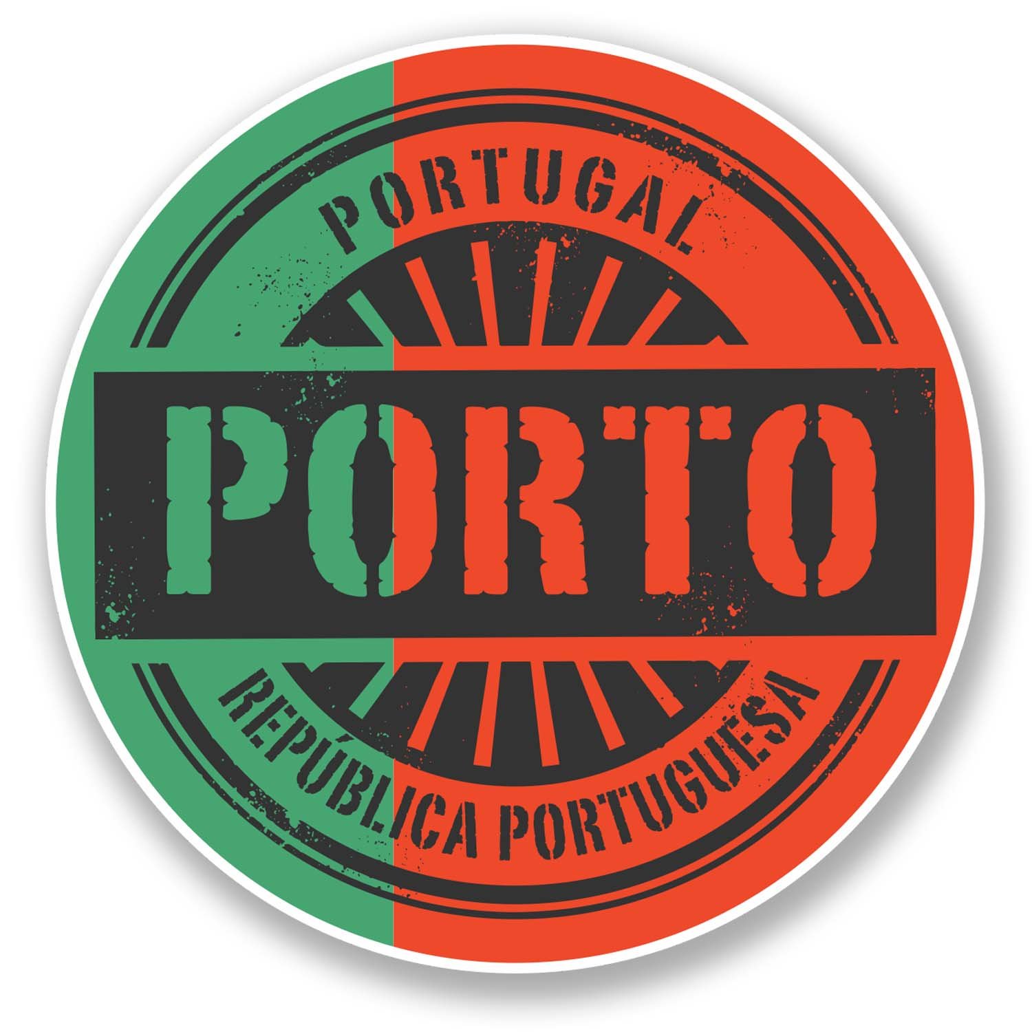 Destinationvinyl Multi 2 X 10Cm Porto Portugal Vinyl Sticker Decal Laptop Car Travel Luggage Tag #6112 (10Cm X 10Cm)