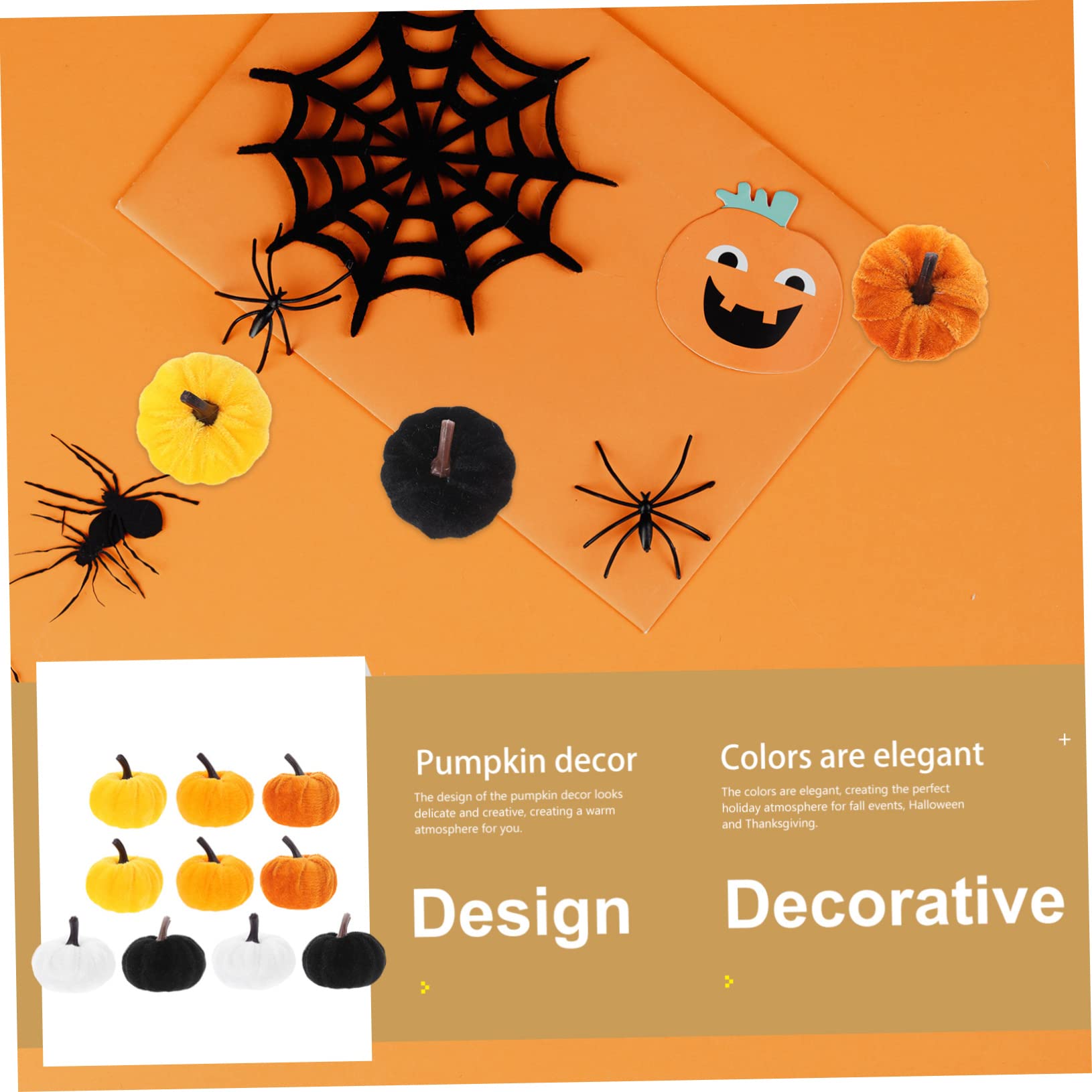 Ciieeo 40 STK Flanell-Kürbis Herbst-Imitat-Kürbis dekorativer Baumschmuck im Herbst Halloween Dekoration Halloween-Dekoration deko Festival- simulierter Schaum
