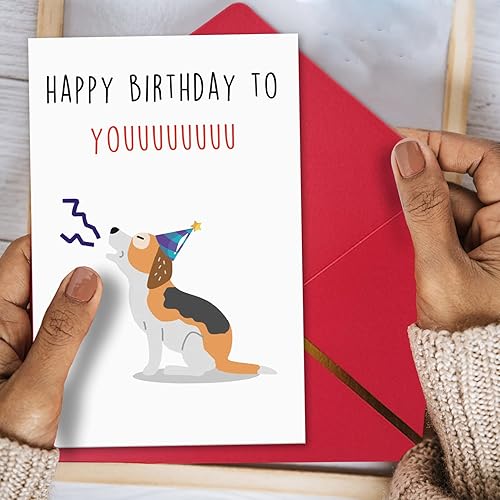 Miniatura 3 de Ziwenhu Tarjeta de cumpleaños de perro linda para mamá papá, tarjeta de cumpleaños especial de cachorro de perro, divertida tarjeta de felicitación