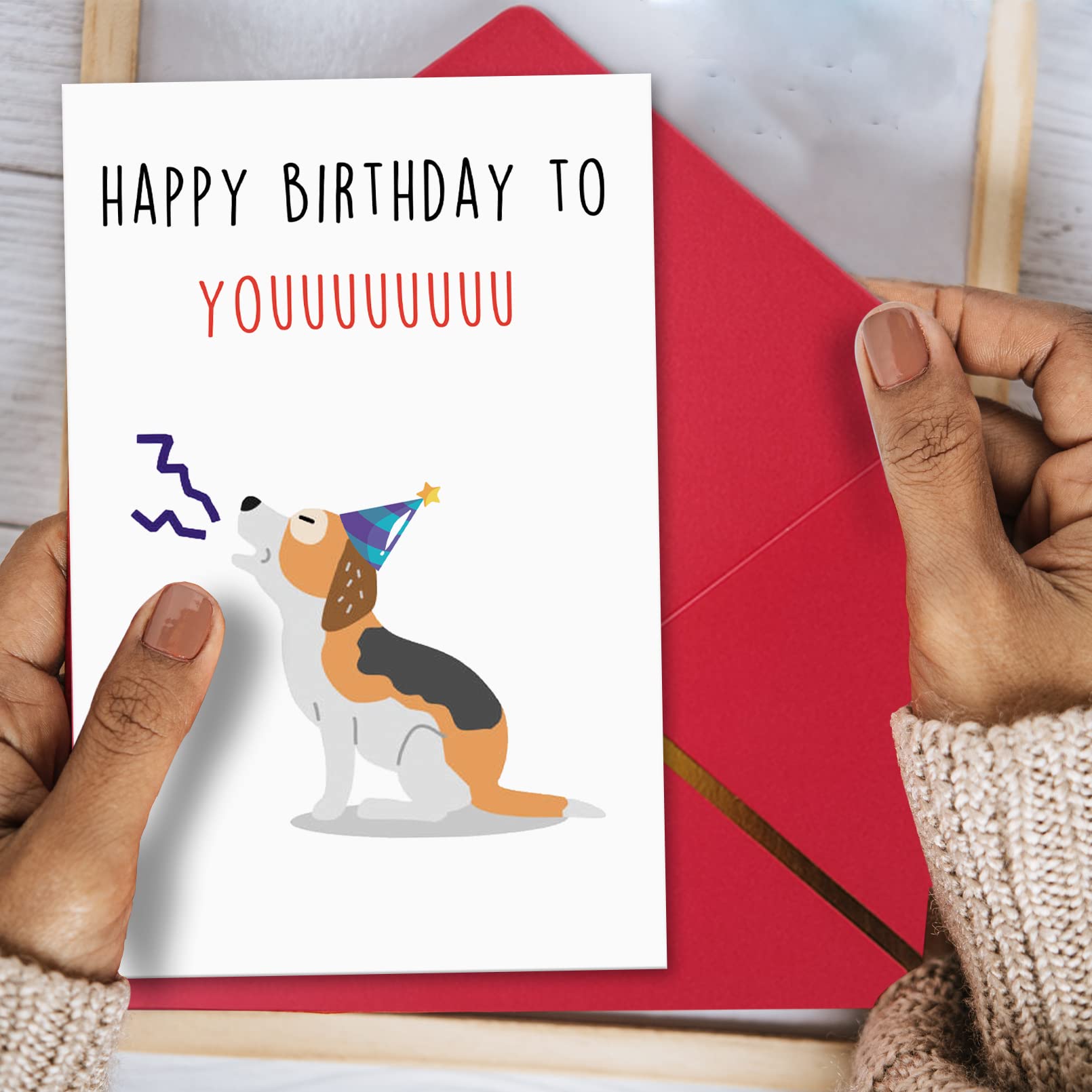 Snapklik.com : Ziwenhu Cute Dog Birthday Card For Mom Dad