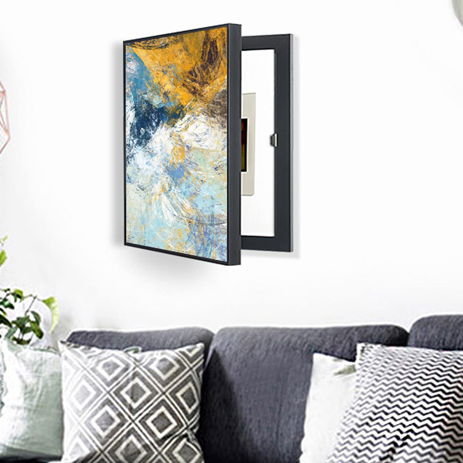 copertura del quadro elettrico, Copertura del bancone della pittura decorativa Copertura decorativa moderna della scatola elettrica Scatola del contatore elettrico staccabile creativo Copertura sempli