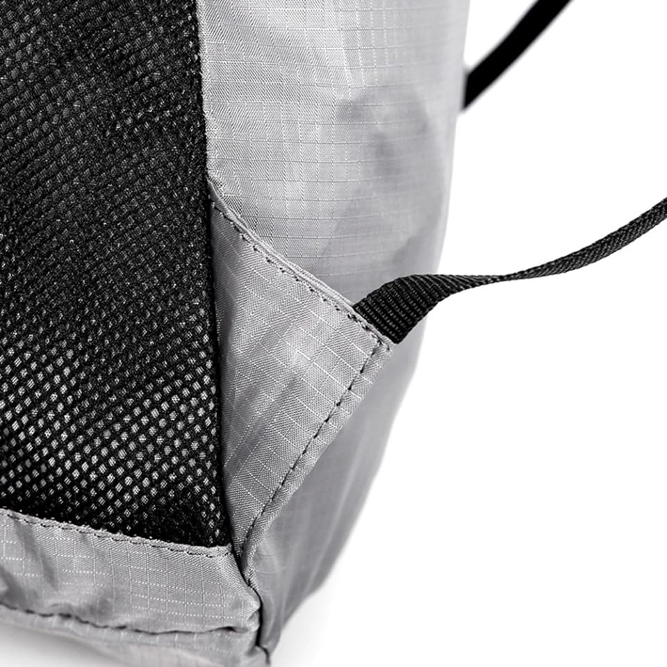 Mochila plegable impermeable ligera para senderismo y camping gris miniatura 6