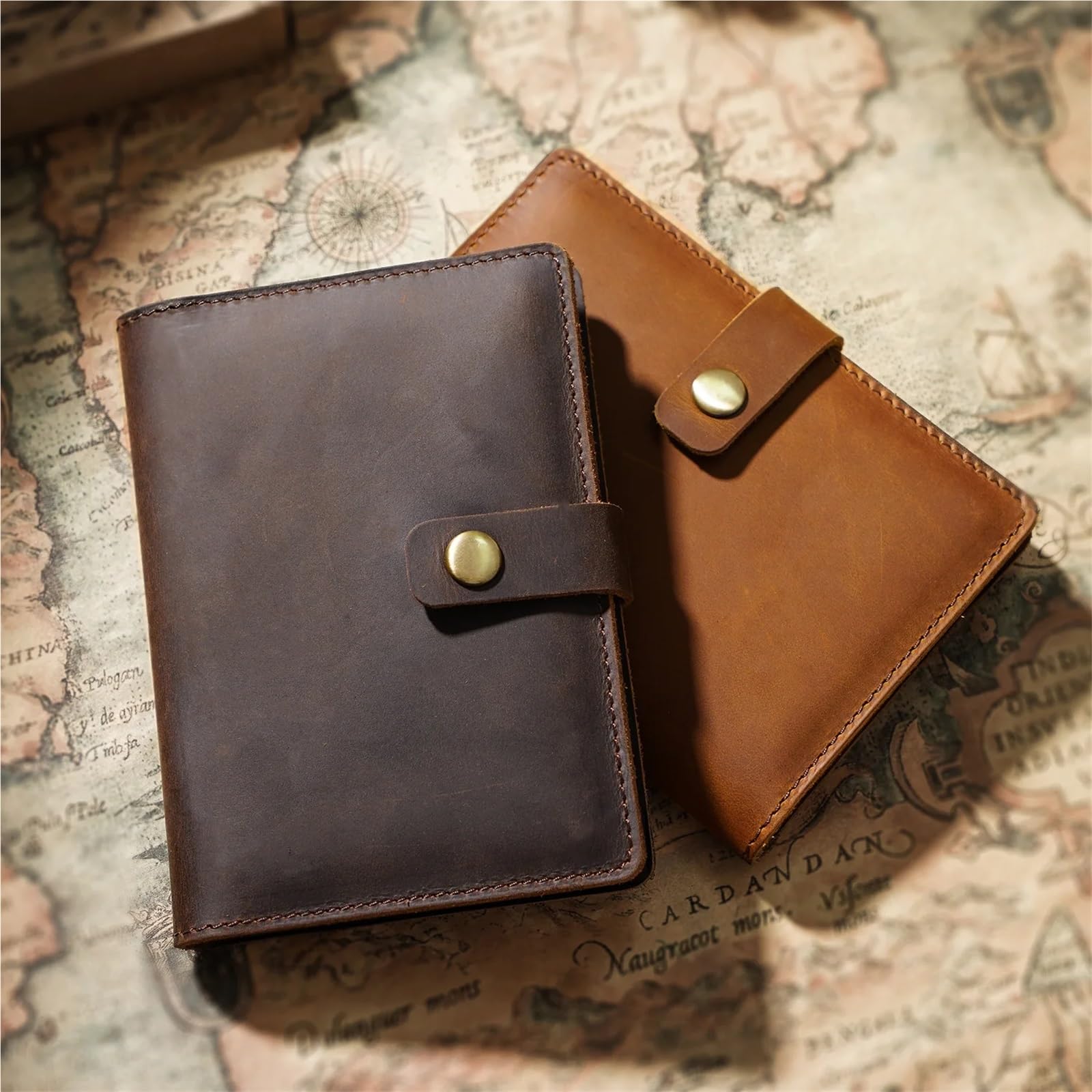 porta passaporto Porta passaporto da viaggio in pelle, porta carte, accessori(Brown)
