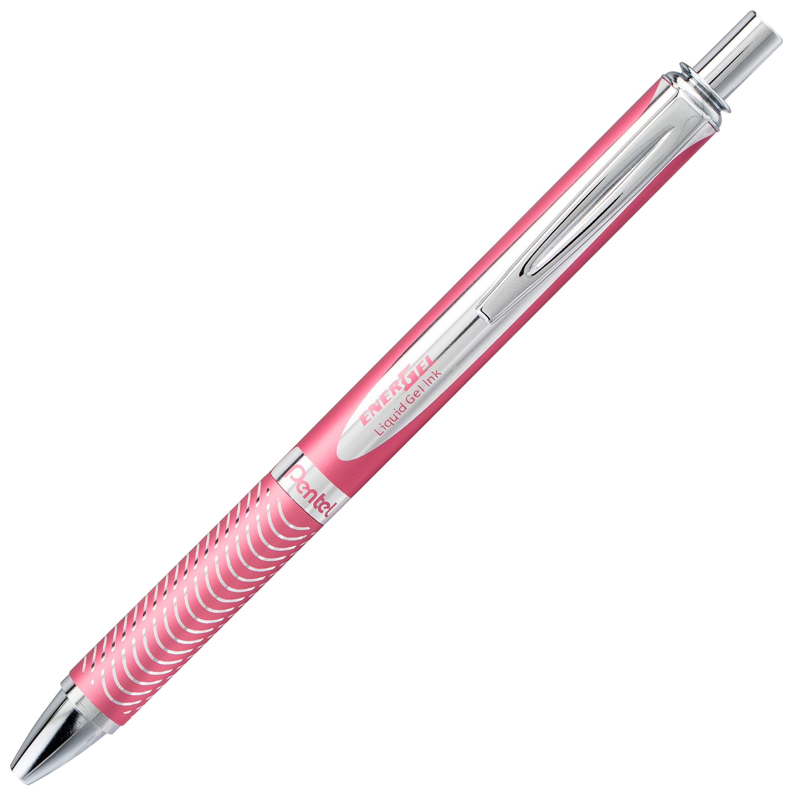 Pentel 0.7 mm punta "EnerGel Sterling nero inchiostro penna – Baby Blue (confezione da 12) rosa